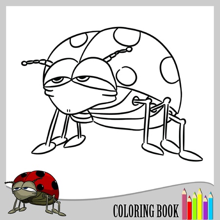 Coloring book - ladybug のイラスト素材