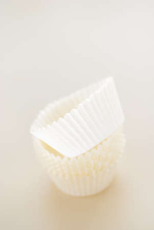 empty tarts on tableの写真素材