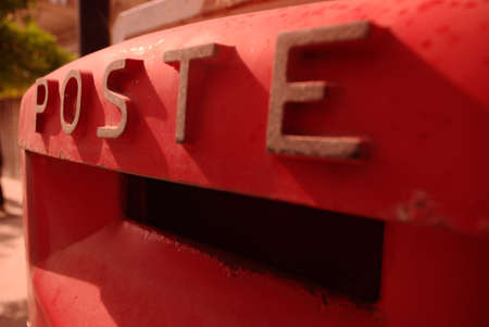 Detail of an old post boxの写真素材