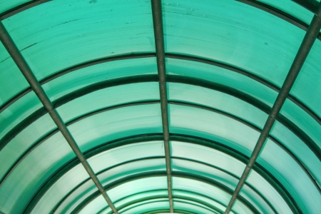 green polycarbonate ceilingの写真素材