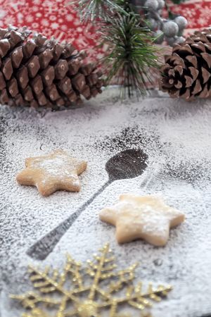 Cookies and Coffee for Santa Clausの写真素材