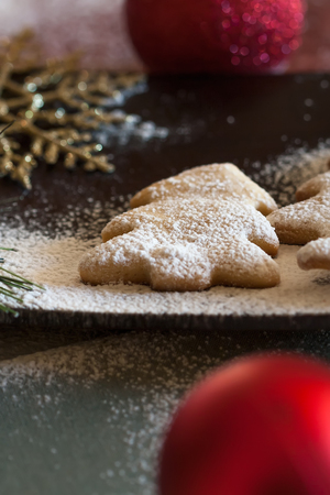 christmas cookies compositionの写真素材