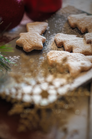 christmas cookies compositionの写真素材