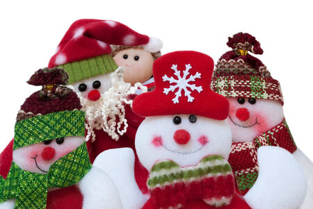 Selfie Christmas. Santa Claus and friends. Funny composition.の写真素材