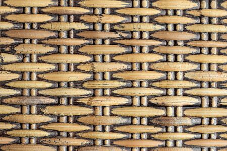 Natural woven rattan backgroundの写真素材