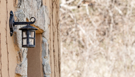 rustic lantern houseの写真素材