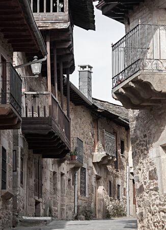 Street Puebla de Sanabria, Zamora, Spainの写真素材