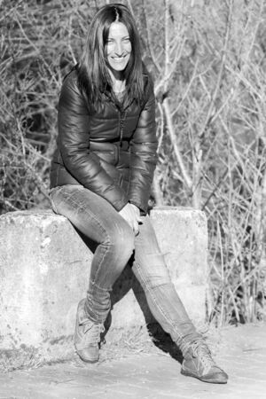 happy face of a beautiful girlの写真素材