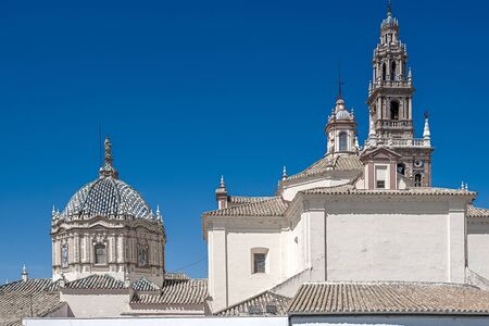View of St. Peter Church. Carmona. Andalucia. Spainの写真素材