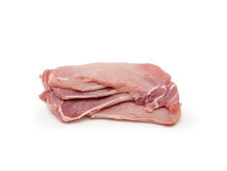 Fillet of pork isolated on white background.の写真素材