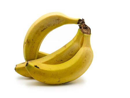 Bunch of bananas isolated on white backgroundの写真素材