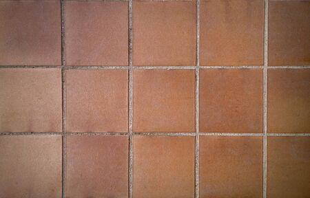 Orange Square Bricks backgroundの写真素材