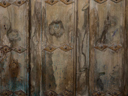 Texture of the old wooden doorの写真素材