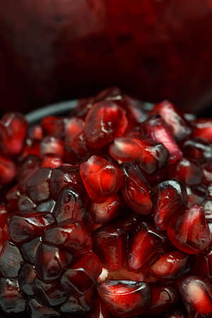 Fresh pomegranate seeds close upの写真素材