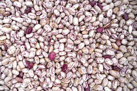 Closeup of a pile of red pinto beansの写真素材