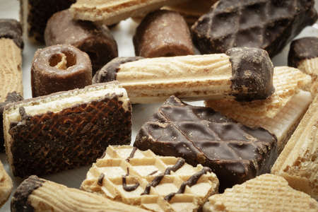 cookies mix group on white backgroundの写真素材