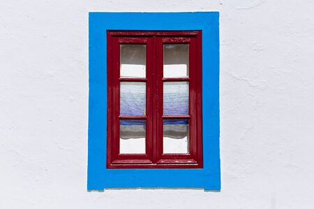 Detail of colorful window in Mertola, Portugal. Colors of Portugal Seriesの写真素材