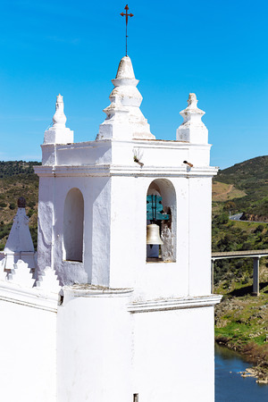 Detail of Church, formerly a Moorish mosque. Mertola, Portugal. Colors of Portugal Seriesの写真素材