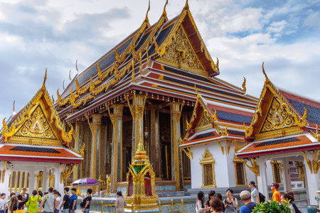 Bangkok, Thailand - July 25, 2014: Wat Phra Kaew, The Grand Palace, the most famous temple and landmark of Thailand.のeditorial素材