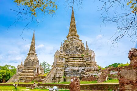 Ayutthaya Historical Park, Phra Nakhon Si Ayutthaya, Ayutthaya , Thailand.の写真素材