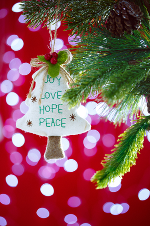 Christmas decoration on abstract background.の写真素材