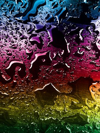 Colorful water drops texture or backgroundの写真素材