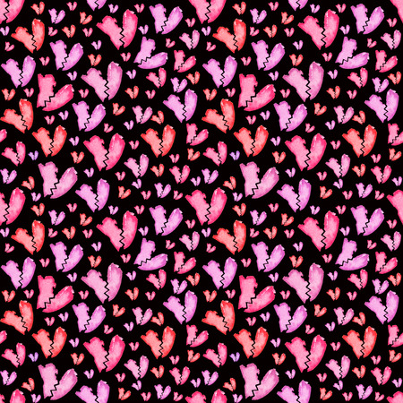 Seamless pattern with hearts. Tileable background.の写真素材