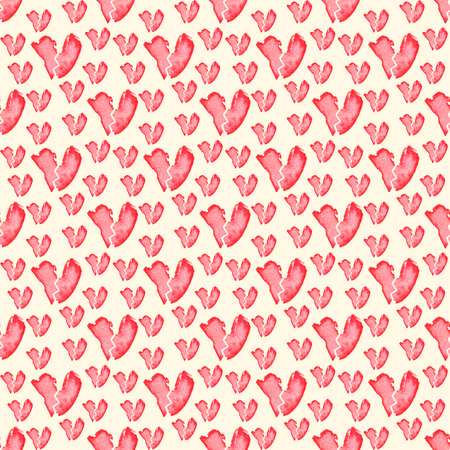 Seamless pattern of hearts in pastel colors. Tileable background.の写真素材