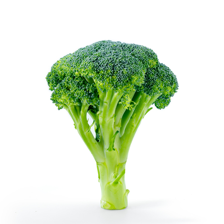 Fresh broccoli isolated on white backgroundの写真素材