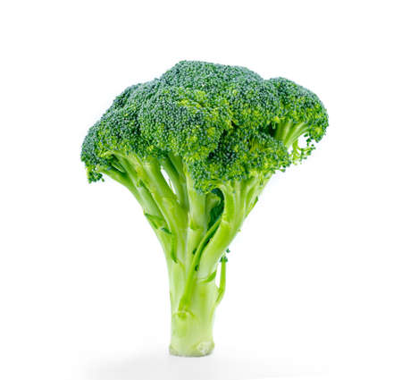 Fresh broccoli isolated on white backgroundの写真素材