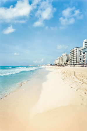 Idyllic Caribbean beach. Cancun, Mexico.の写真素材