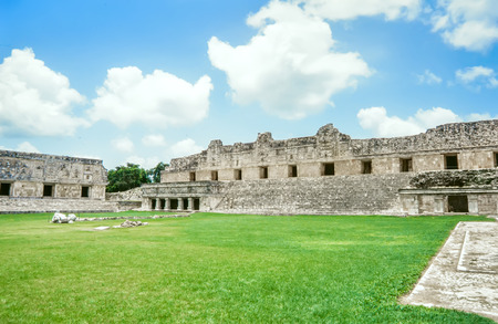 Uxmal Archeogical Site. Ruins of the Nunnery Quadrangle, Uxmal, Mexico
の写真素材