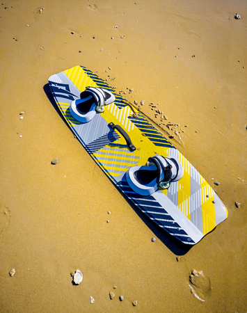 Kitesurf Board in the sand at the beach.の写真素材