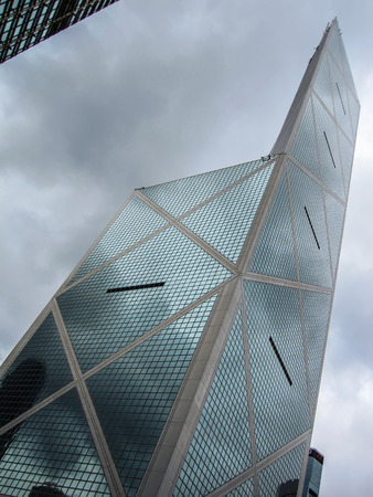 Modern building.Modern office building with facade of glass.の写真素材