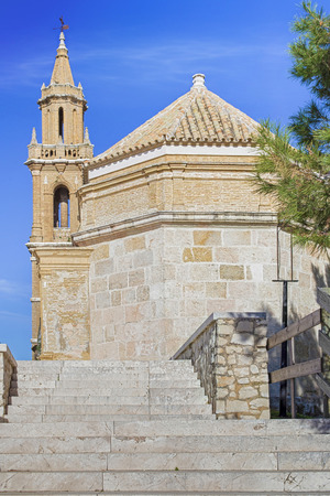 Church of Santa MarÃ­a la Mayor in Estepa, province of Seville.の写真素材