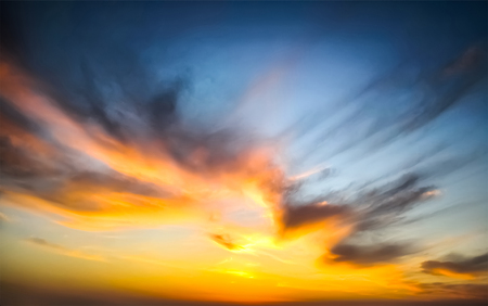 Beautiful epic sunsetの写真素材
