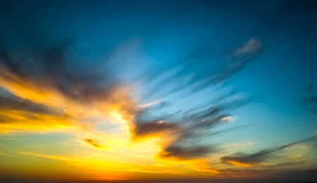 Beautiful epic sunsetの写真素材