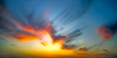 Beautiful epic sunsetの写真素材