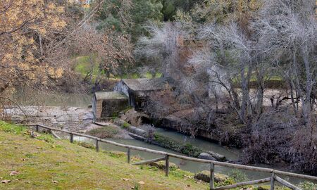 Beautiful landscape of old water mill in Spainの写真素材