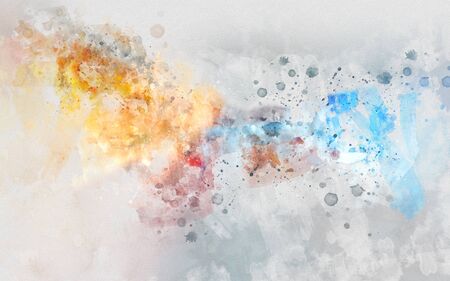 Abstract colorful watercolor background. Artistic painted background for design, wallpaper, texture. Modern art. Contemporary art.の写真素材