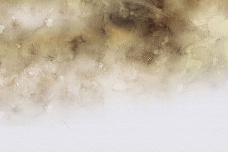 Abstract pastel brown watercolor for background. Creative abstract painted background, wallpaper, texture.の写真素材