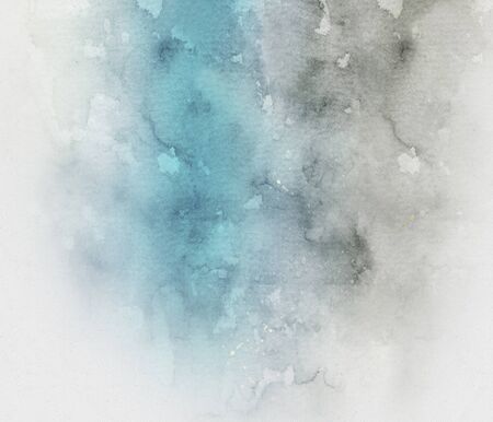 Abstract blue and light gray watercolor for background. Creative abstract painted background, wallpaper, texture.の写真素材