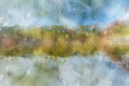 Abstract colorful watercolor for background. Creative abstract painted background, wallpaper, texture.の写真素材