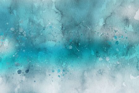 Abstract blue ocean watercolor for background. Creative abstract painted background, wallpaper, texture.の写真素材