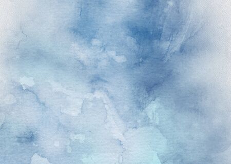 Abstract blue watercolor for background. Creative abstract painted background, wallpaper, texture.の写真素材