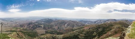 Beautiful Landscape view from the Sanctuary and viewpoint in PeÃ±a de Francia. Salamanca. Spain. の写真素材