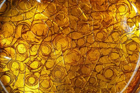 Colorful and bright caramelized white sugar background. Crystal caramelized sugar texture. Close up.の写真素材