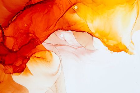 Vibrant Abstract artwork. Trendy wallpaper. Ink colors bright, luminous and translucent. Modern contemporary art.の写真素材