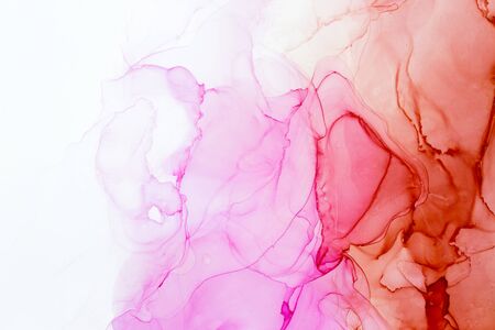 Elegant Pink and red abstract background. Ink Design. Trendy wallpaper. Modern contemporary art.の写真素材
