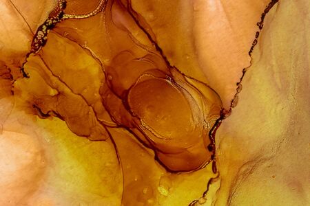 Abstract aerial view of mountainous landscape. Alcohol Ink Artwork. Modern contemporary art.の写真素材